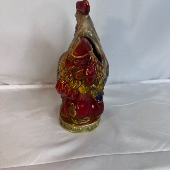 Rooster Chicken Ceramic Utensil Holder Plantar Vase Decorative Kitchen Barnyard - Picture 4 of 9